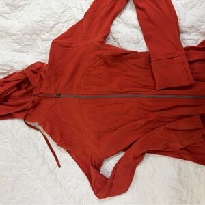 Orange Zip-Up Hoodie